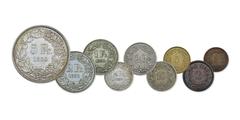Die ersten Schweizer-Franken-Münzen.